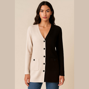 Karl Lagerfeld Black and White Cardigan